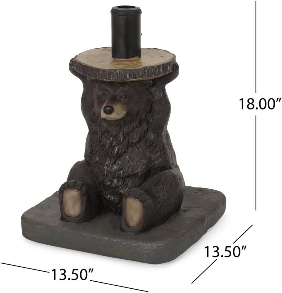 Christopher Knight Home Weslia Bear Umbrella Base, Dark Brown