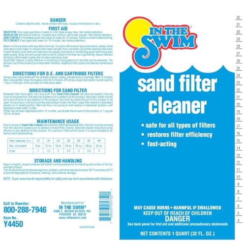 Image of In The Swim Liquid Sand Filter Cleaner - 2 Quarts