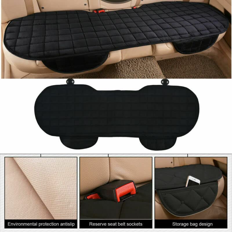 Riloer Universal Auto Cushion Chaise Protecteur Noir Tapis De Voiture Siège Arrière Couverture En Peluche