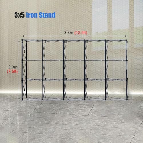 Support d'exposition pop-up stable en fer avec cadre de stand backdrop rigide