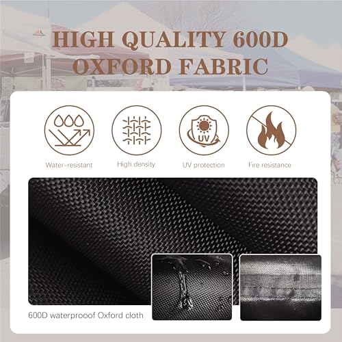 Image of SCOCANOPY Black Commercial 10x20 Canopy Replacement Top