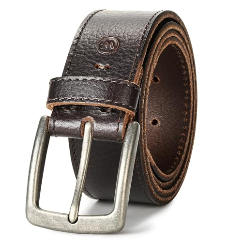 Wrangler Men's Pebble Leather Belt, 38mm Casual Casual Waist Belt for Jeans, Gift for Men