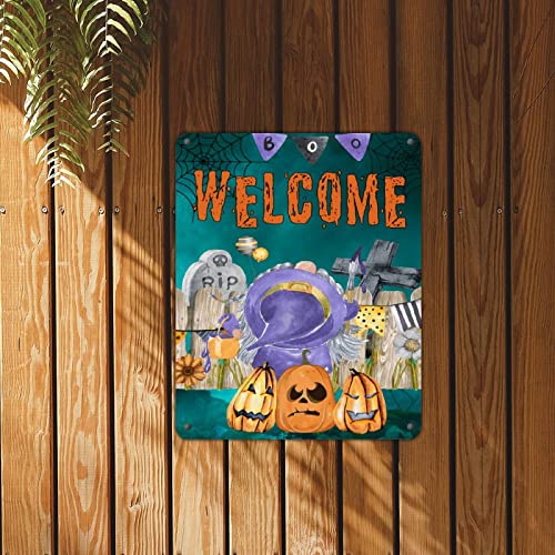 Plaque métal Halloween résistante aux intempéries pour décoration extérieure - 5