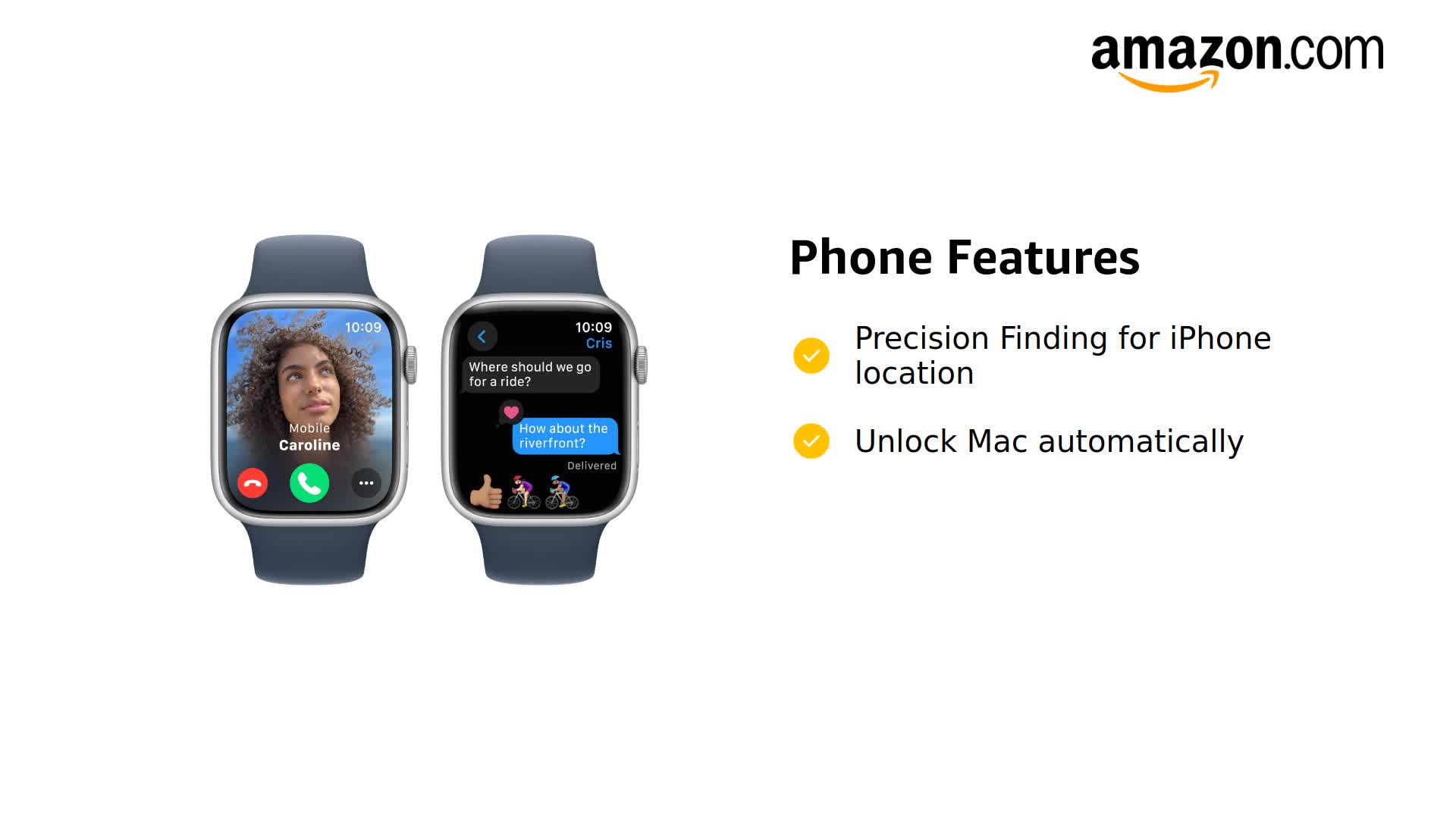 Amazon.com: Apple Watch Series 9 [GPS 45mm] Silver Aluminum Case