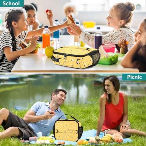 Bolsas de almuerzo aisladas ALAZA infantiles de abeja con correa ajustable 4