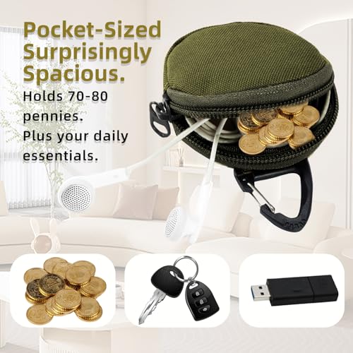 Image of Tactical Pouch, Small Military Gear Bags, EDC Pouches Accessories for Multi Purpose, Small Change Purse for Coin, Wireless Headset Bag, Key Case.