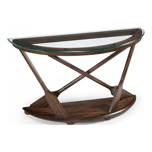 Beaufort Demilune Sofa Table in Aged Dark Oak