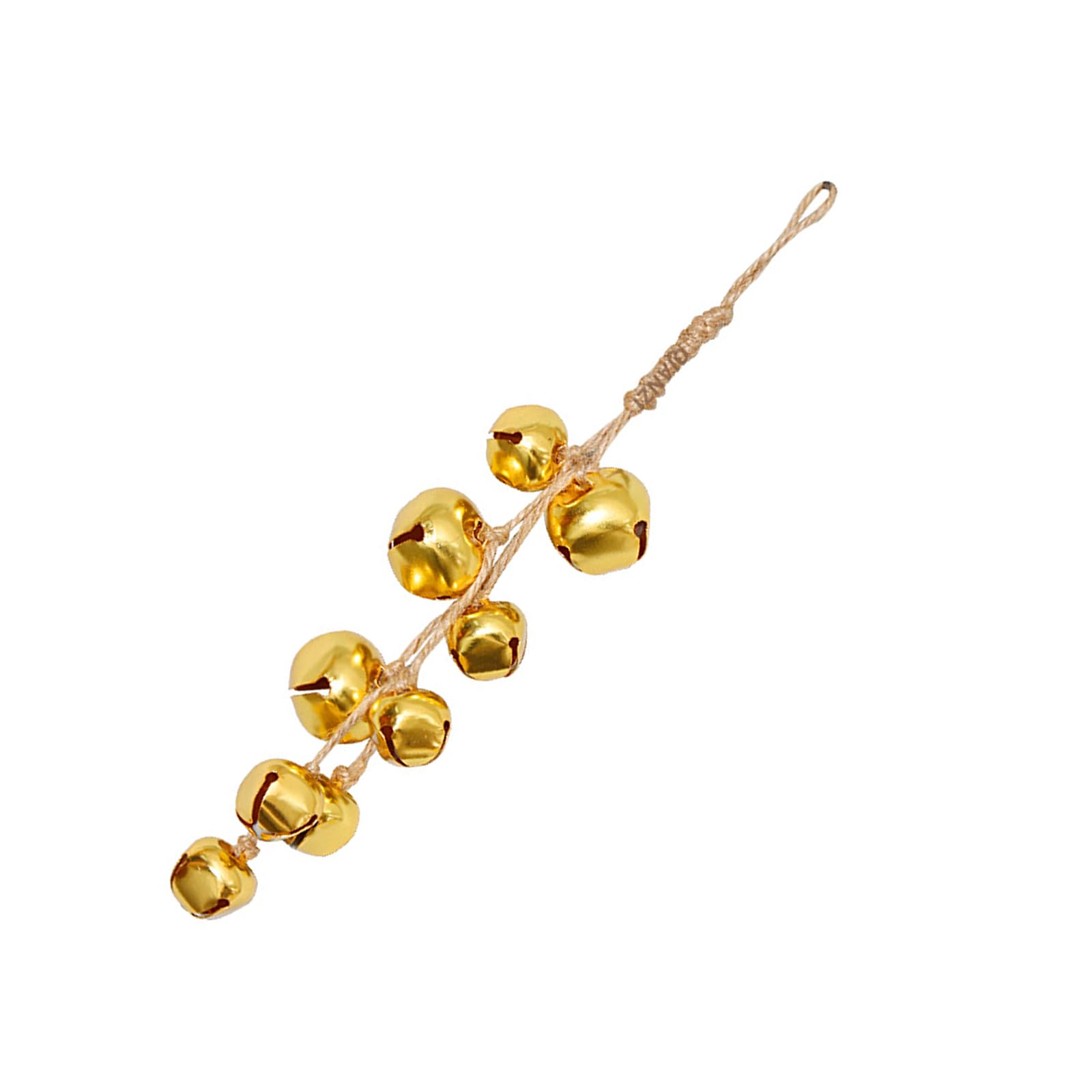 Old Iron Wall Meet Toll Rural Christmas Decoration with Grass Rope for Vacation Home Deck Musical Traditional Bells for Celebratory Mood