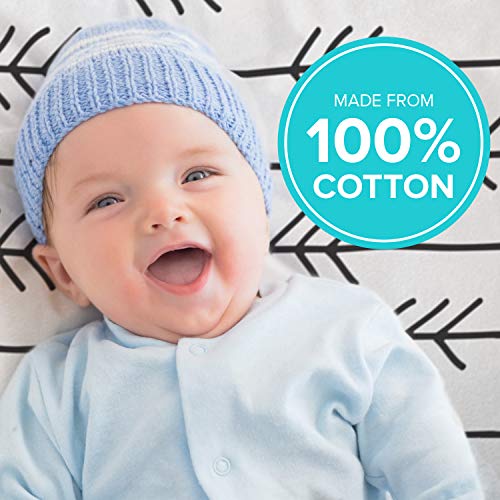 Kushies Baby Fitted Bassinet Sheets - 30 X 18 Bassinet Mattress Mini Crib Sheets - One Direction For Playpen & Bed Side Bassinets Mini Crib Sheet, One Direction Black & White (S335-619) #TOP4