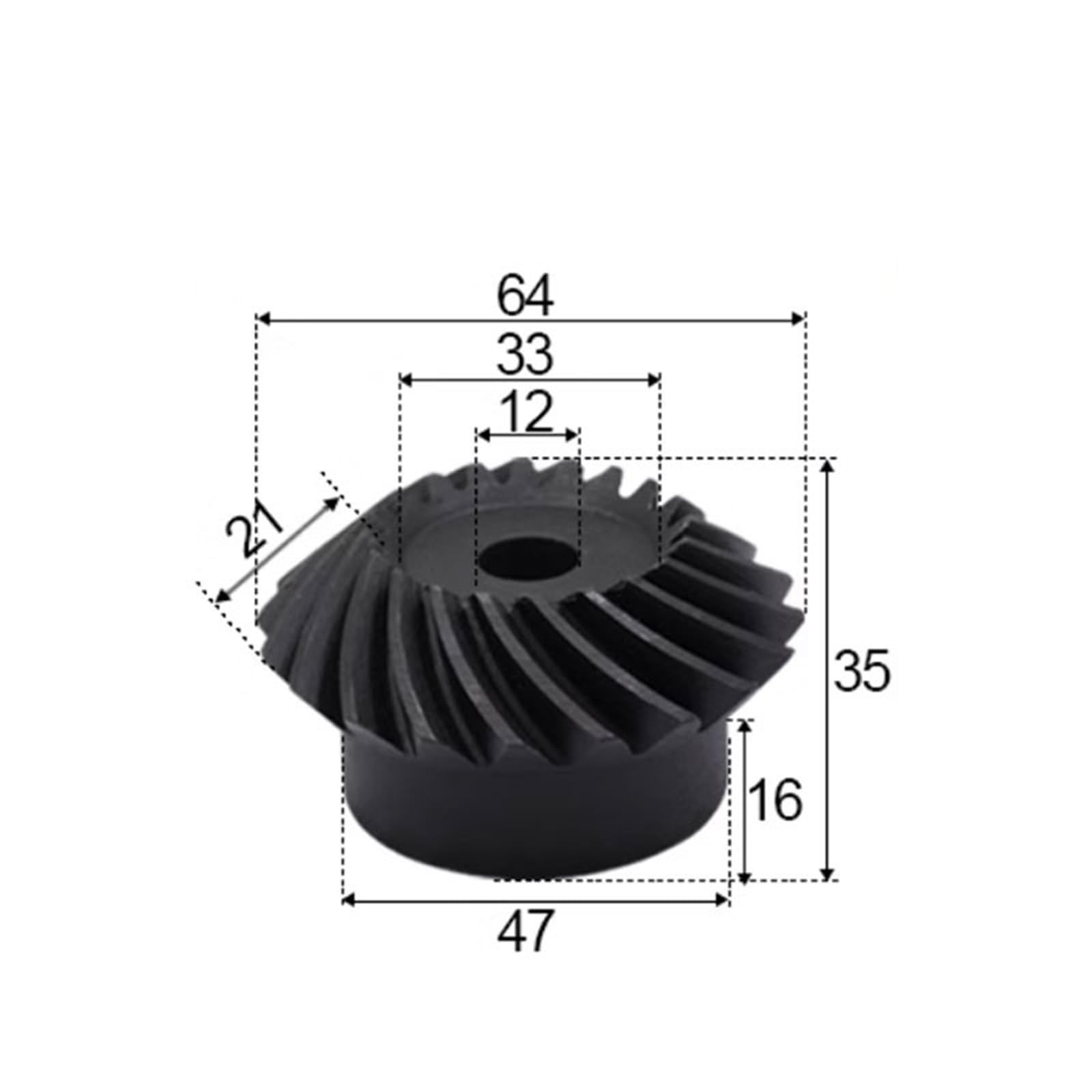 2 pièces 45# acier 3.0M 20T engrenage conique hélicoïdal M3 module 1:1 90 degrés même rapport de diamètre