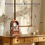 AYRELY® Wooden Table Anniversary Clock, Antique Shelf Clocks, Revolving Pendulum Mantel Clocks, Desk Grandfather Clock for Living Room, Home Decor Gift - Image 3