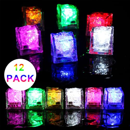 Cubos de hielo LED multicolor 12 piezas para bebidas miniatura 3