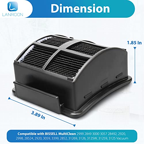 Image of 2998 Filter Kit Fit for Bissell 2998 Multiclean Lift-Off Pet Vacuum, Fit for Bissell 2998 2999 2849 3000 3057 2849 28524 2920 3059 3399 2852 3125W 31269 Vacuum, Part 1625641
