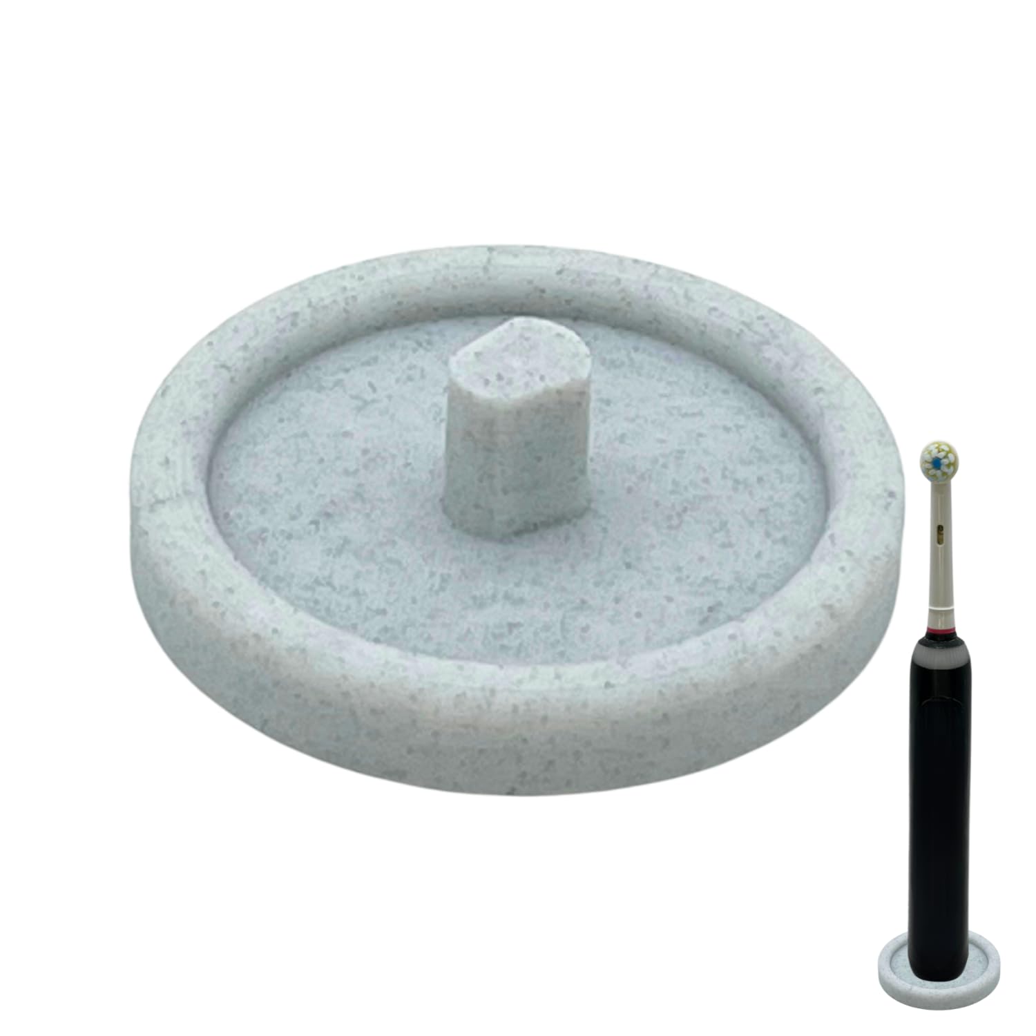 Xtrude Ltd Marble Oral Care Brand Electric Toothbrush Stand & Drip Tray (, Single)