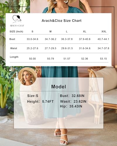 Image of VOTEPRETTY Women's 2026 Summer Boho Maxi Dresses Flutter Short Sleeve V Neck Casual Beach Wedding Guest Vacation Long Dress