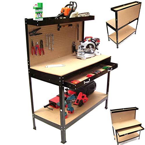 06060 Werkbank XL Werktisch Arbeitstisch Arbeitsplatte Lochwand Werkstatt Regal