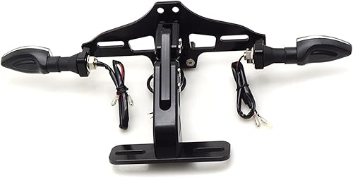 Miniatura 3 de Marco de matrícula de motocicleta con indicador LED, soporte de luz indicadora para Kawasaki para Ninja 250 300 650 para H2R para ZX6R Z750 Z800