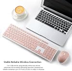 Clavier sans fil et Mouse Combo, 2.4G Combo sans fil sans fil de souris pour ordinateur portable Windows Chrome PC Bureau, 106 Clés pleine taille avec Pad de nombre, 1600 DPI Souris optique (puce)