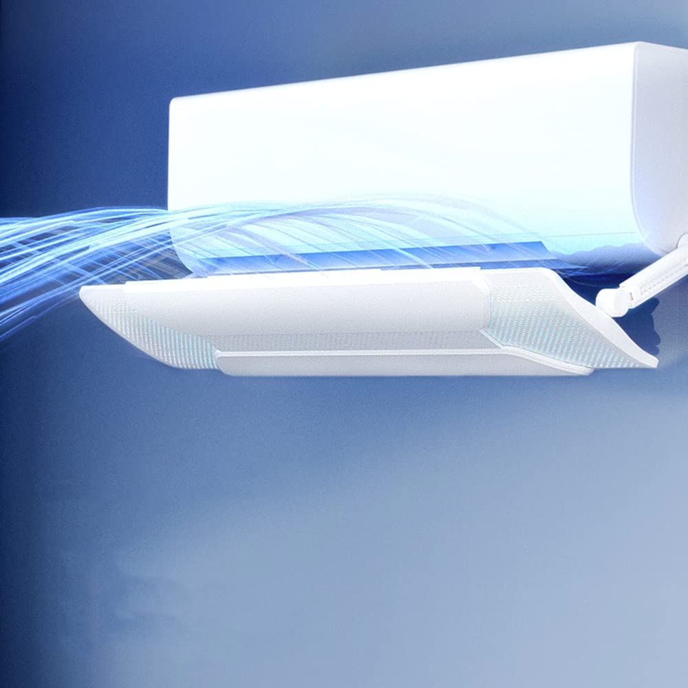 Deflector de Viento Universal Ajustable para Parabrisas, Color Blanco, con Salida de Aire Acondicionado antirretorno.