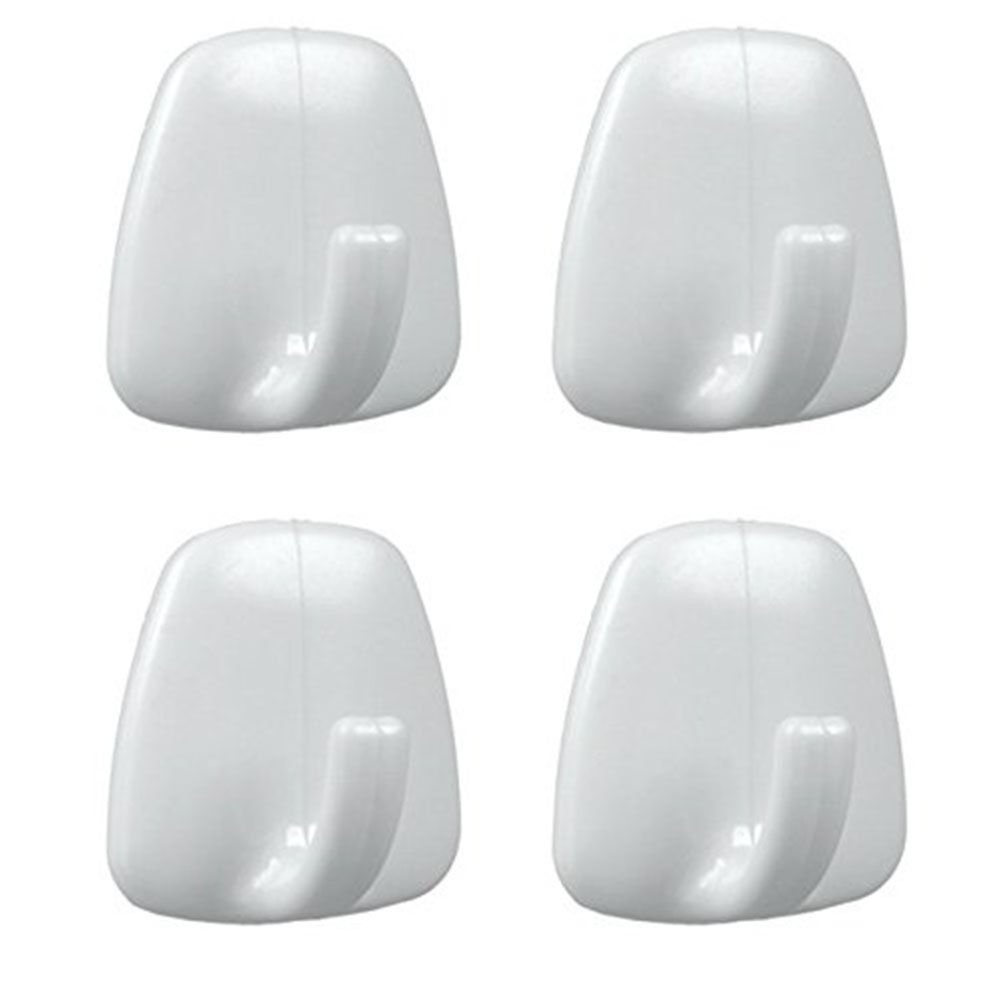 Crochet adhésif Metaltex 291001 en plastique blanc pour fixation murale sans perçage