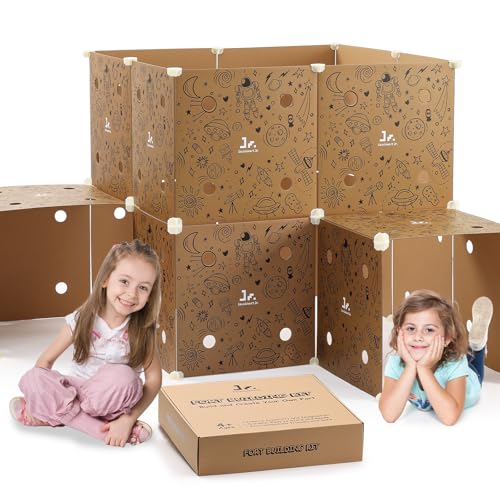 SainSmart Jr. Fort Building Kit - All-in-One Cardboard Fort Kit for Kids - Build Giant Indoor Forts, 23 INCH Mazes & Tunnels - Endless Screen-Free Creative Play