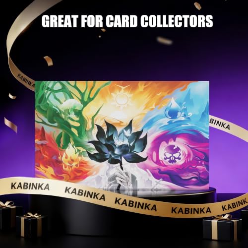 Image of Kabinka 5 Row MTG Card Storage Box with Commander Display and Art Printing | 3900+ Trading Card Deck Box for MTG Sport Cards, 5 Top Loaders, 5 Stoppers, 48 Dividers,1 Dice Tray (Art)