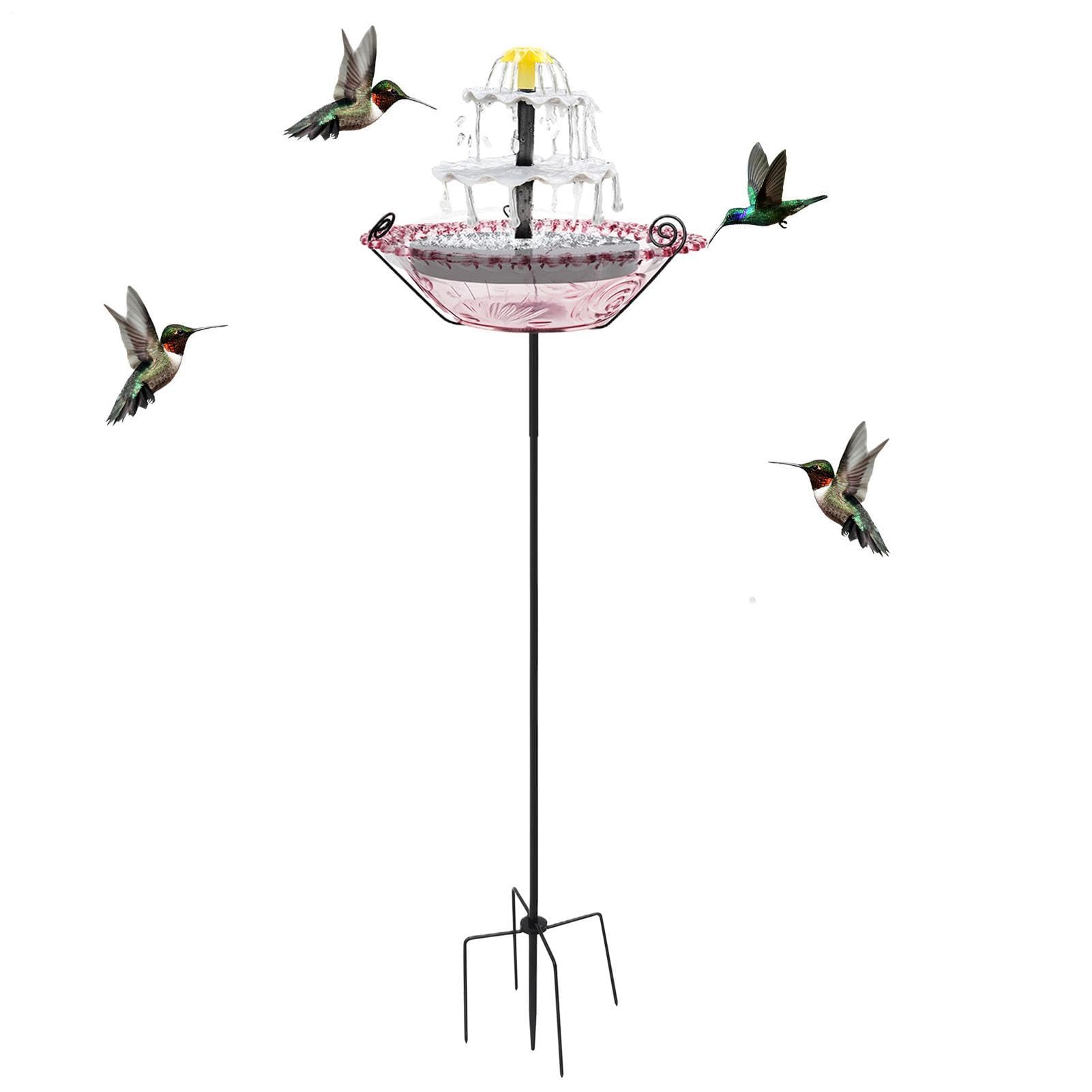 Fontana per Uccelli ad Energia Solare Abbeveratoio per Uccelli Blu da | Alimentatore per Passerotti da Esterno per Giardinieri Proprietari di Casa Cortile Terrazzo Balcone Giardino
