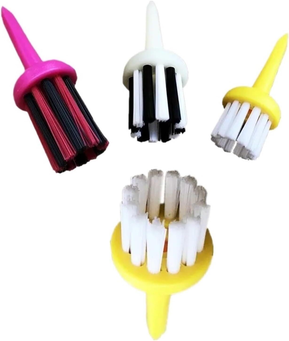 Golf Tees 12Pcs Brush Golf Tees Plastic Mixed Height Low Friction for Golfer Practice