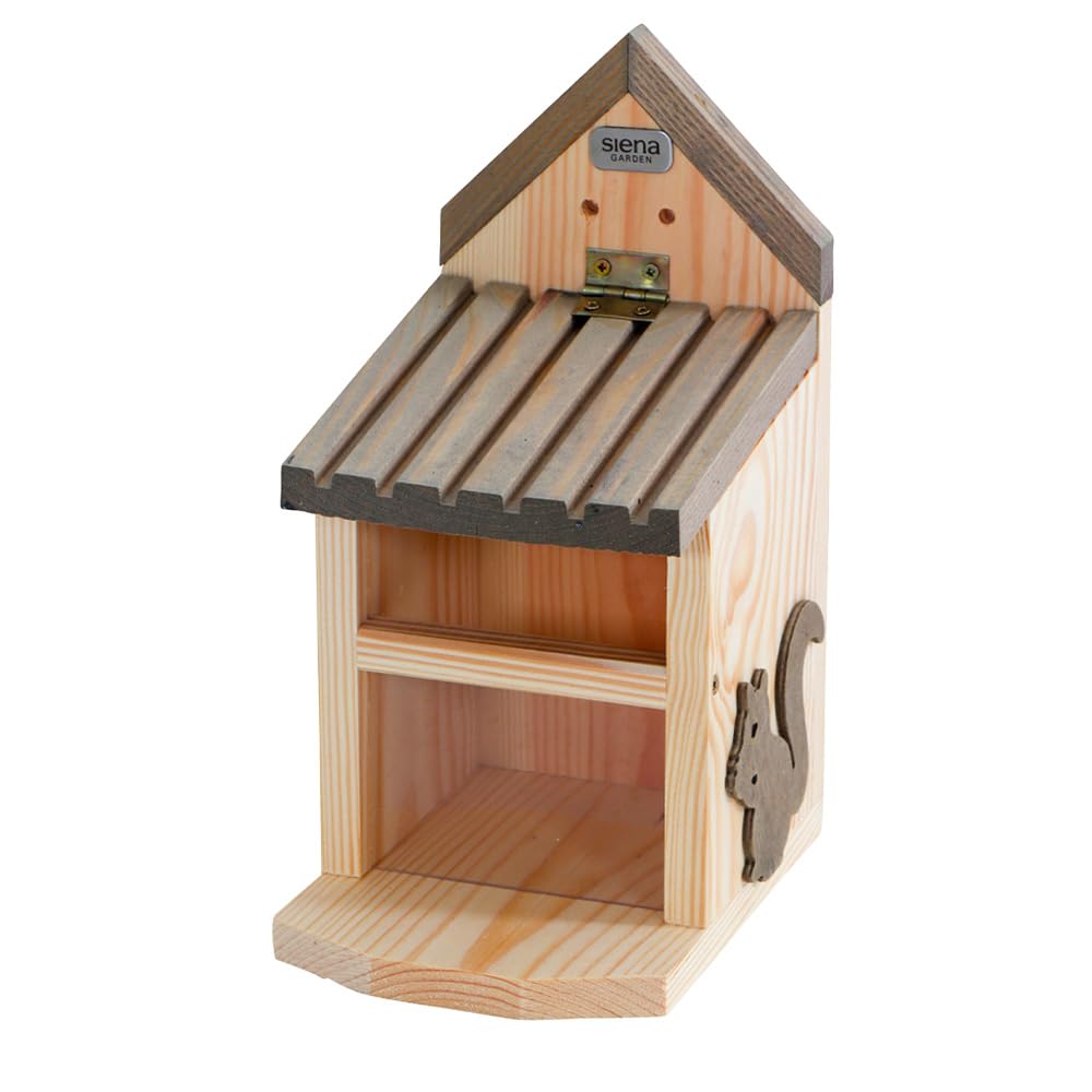 Futterstation Eichhhörnchen Nussknacker Kiefer FSC 100%, 14x17x29 cm