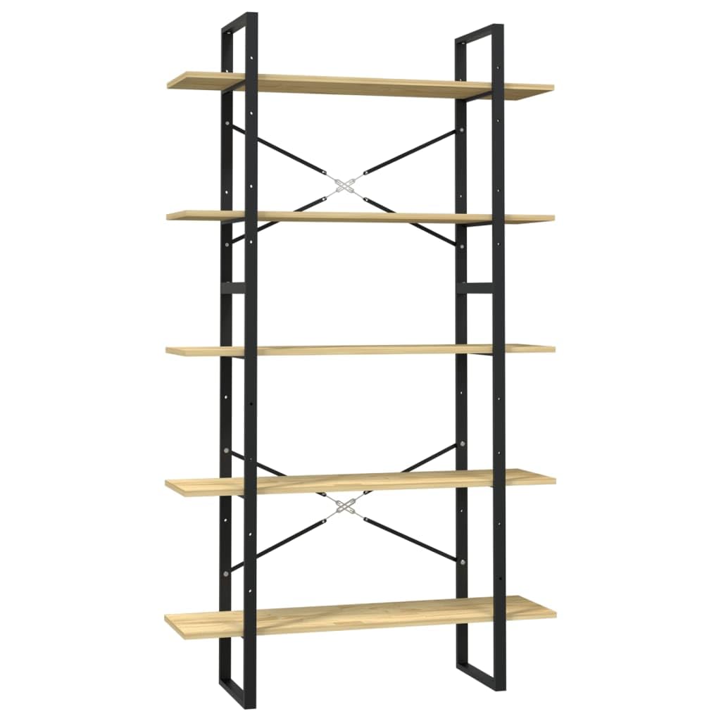 Set di 2 librerie a 5 scomparti, 100 x 30 x 175 cm, in pino