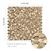 STICKGOO Peel and Stick Backsplash Tiles, Stick on Mosaic Self Adhesive Tiles, 3D Hexagon Backsplash for Kitchen Bathroom Fireplace Vanity (8PCS, Copper)