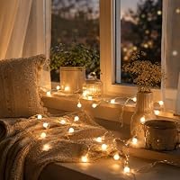 ZingBox Lichterkette Kugeln, 4 M 40 LED, Warmweiße Kugel, Batteriebetrieben – Ansicht 3