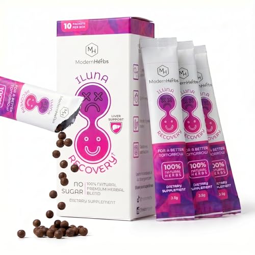 ILUNA Recovery Premium Milk Thistle Herbal Supplement Natural Morning Wellness Pebbles with Herbal Extracts Daily Liver Support & Antioxidant Balance 10 Pack