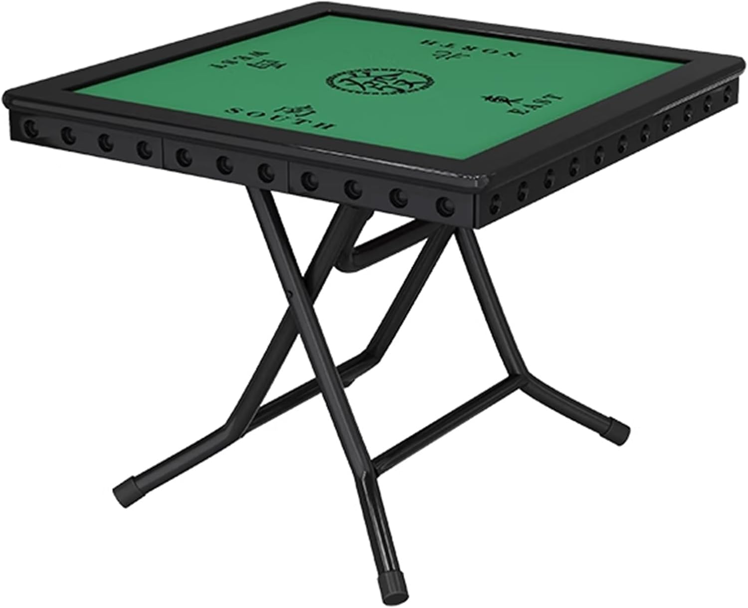 Folding Mahjong Table,33" Foldable Table with Green Playing Surface and Drawer,Portable Majong for Mahjong,Domino,Poker,Card Game