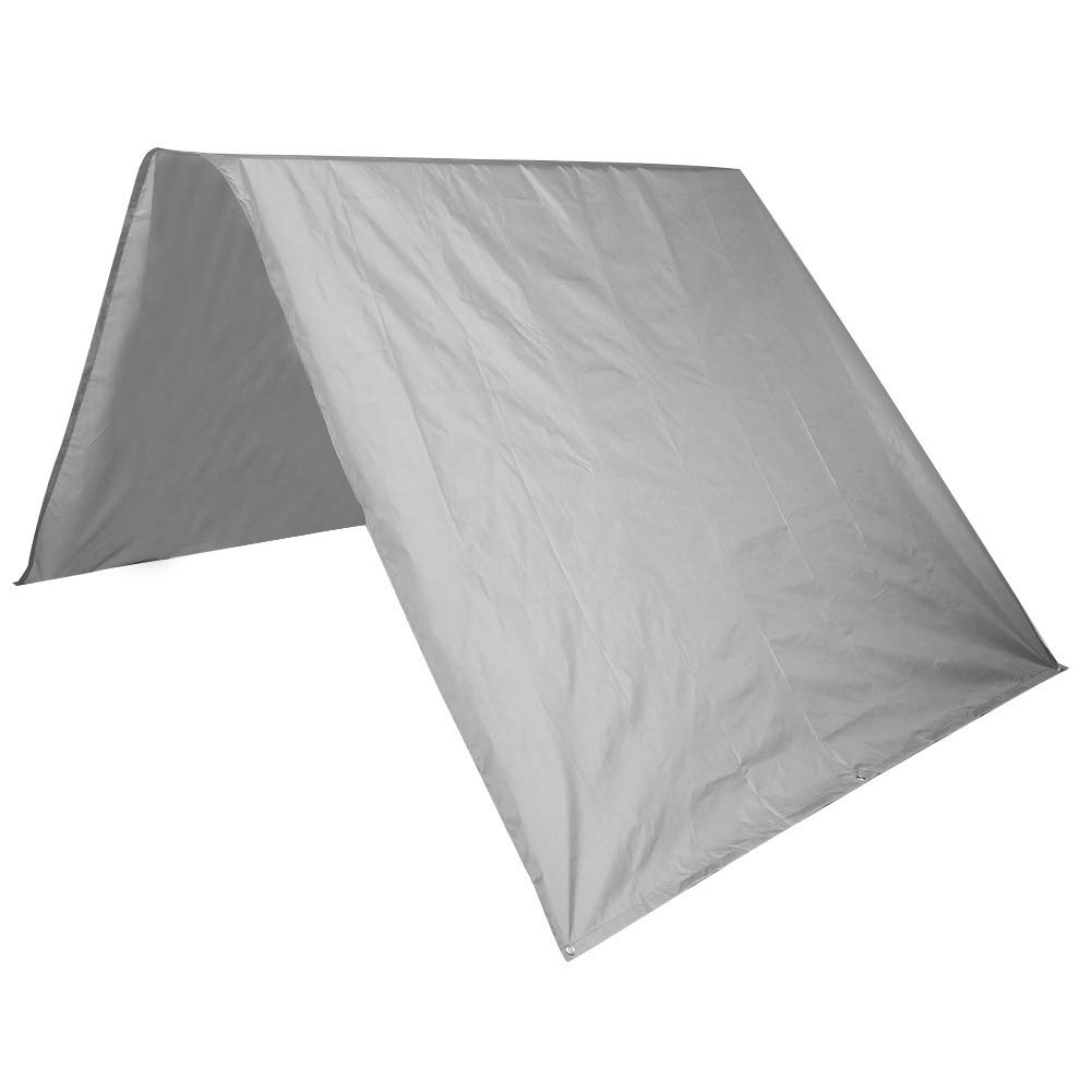 FLEXMAN Waterproof Awning, 190T Polyester Taffeta Sunshade Awning Canopy for Courtyards, Gardens, Terraces, Schools, Driveways (Grey)