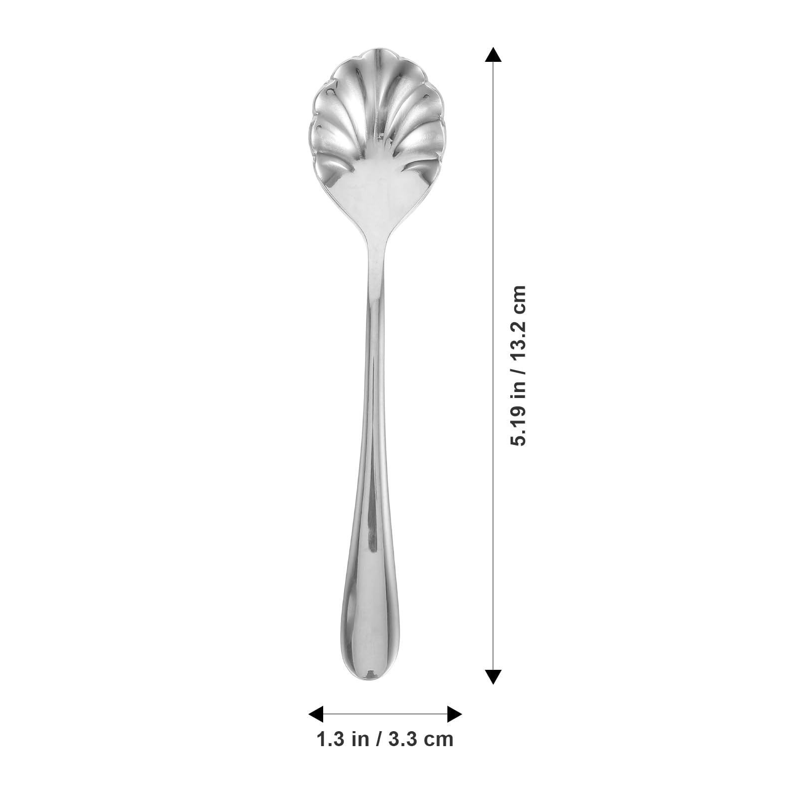 Cabilock Cucchiai Da Dessert in Acciaio Inossidabile a Forma Di Conchiglia Cucchiaini Creativi Per Gelato Caffè E Tè Set Di 4 Design Ergonomico Per Casa E Bar