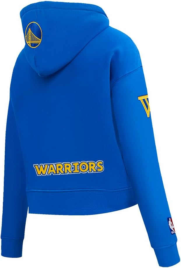 Pro Standard NBA womens Womens Nba Golden State Warriors Classic Player Brushed Back French Terry Cropped Pullover Hoodie - Image 4