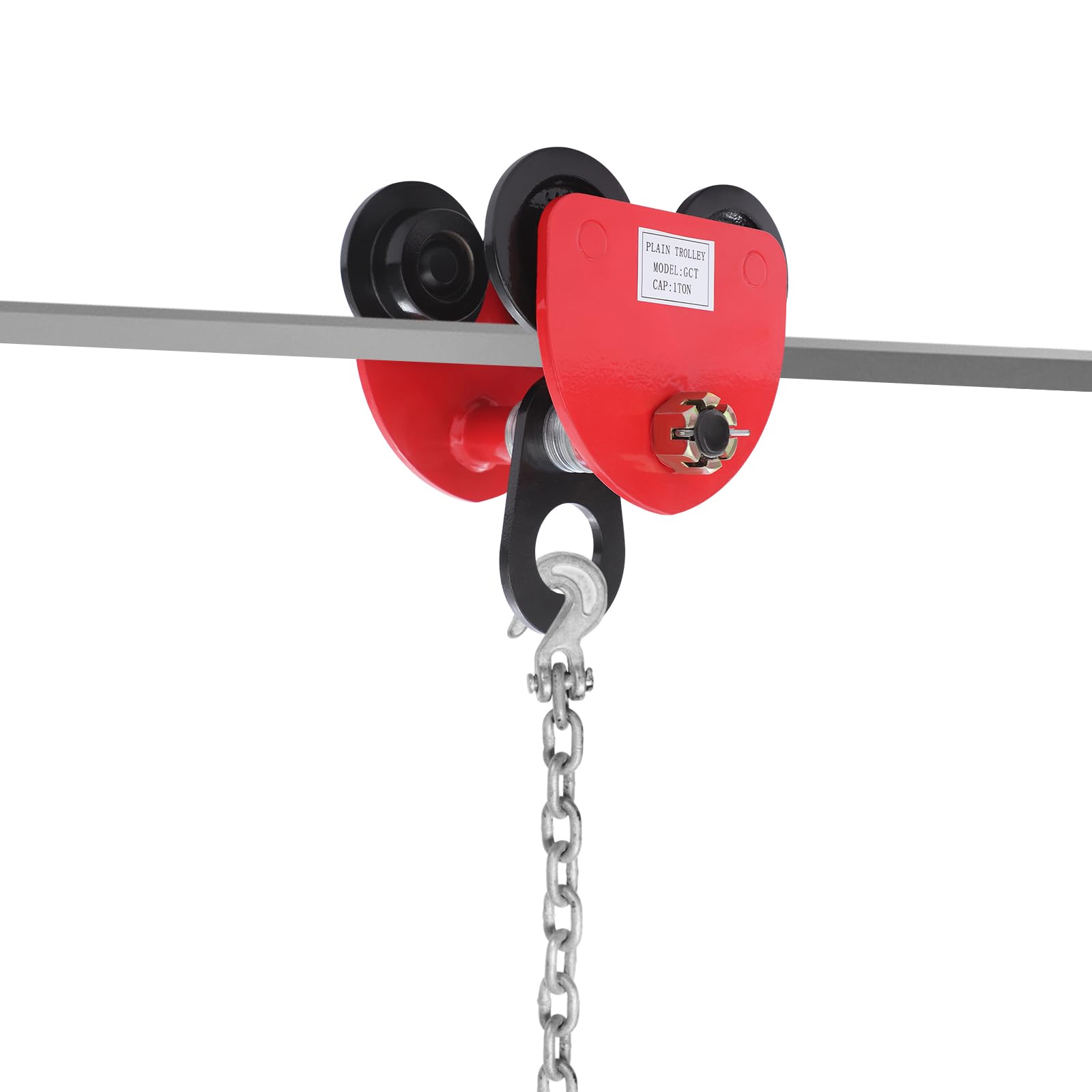 Balkenwagen Manuelle Laufkatze für I-Träger – Robuster Schienenwagen für Werkstatt, Lager & Montage, Manuell & Ohne Strom (1 Ton)