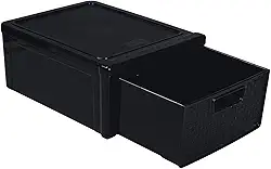 Gaveteiro Plástico Rattan Preto