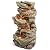 Jocoevol 32" High 5-Tiers Cascading Rock Outdoor Water Fountain with LED Lights and Pump, Natural Wood Look Waterfall Outdoor Features, Large Water Fountain for Garden, Patio, Yard