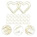 Holibanna 100pcs Metal Heart Paper Clips Small Paper Clips Decorative Bookmarks for Office Cute for
