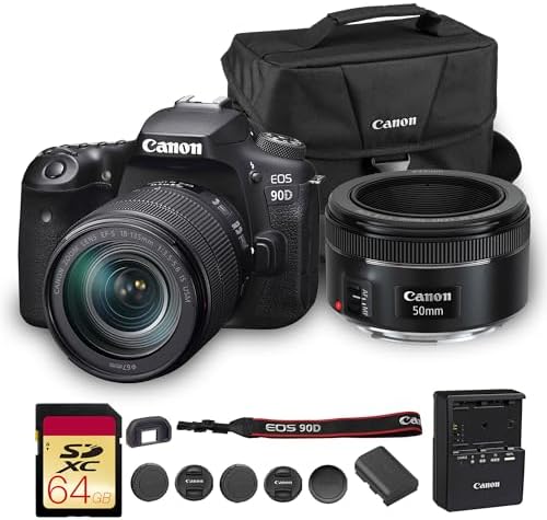 Canon EOS 90D DSLR Camera with 18-135mm Lens | 32.5MP APS-C Senso...