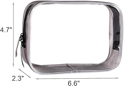 Miniatura 2 de Pequeña bolsa transparente para hombres, bolsa transparente pequeña, bolsa de maquillaje transparente, bolsa de aseo aprobada por la TSA, bolsas de