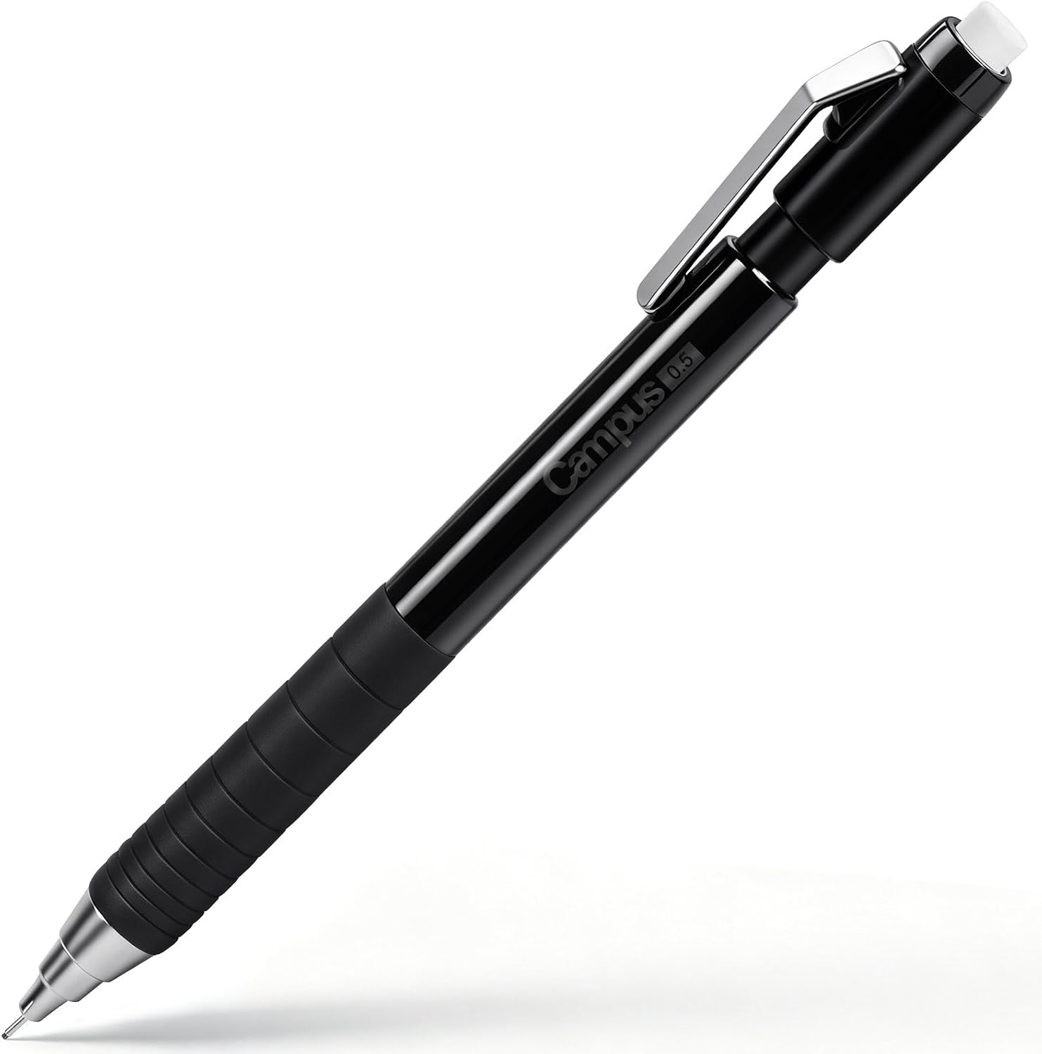 KOKUYO Campus Mechanical Pencil with Eraser, 0.5 mm Fine Point, Black