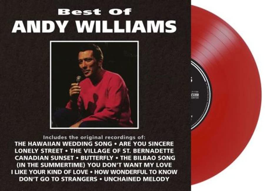 Best Of Andy Williams - Exclusive Limited Edition Clear Red Colored Vinyl LP