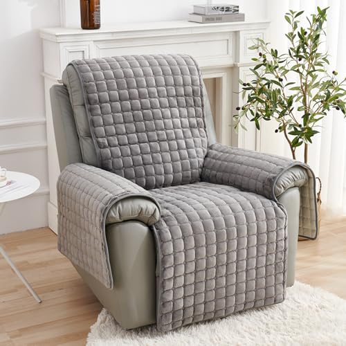Recliner Chair Cover Armchair Covers, Waterproof Recliner Sofa Covers Furniture Protector Slipcovers, Machine Washable Armchairs Protector Couch for Kids and Pets