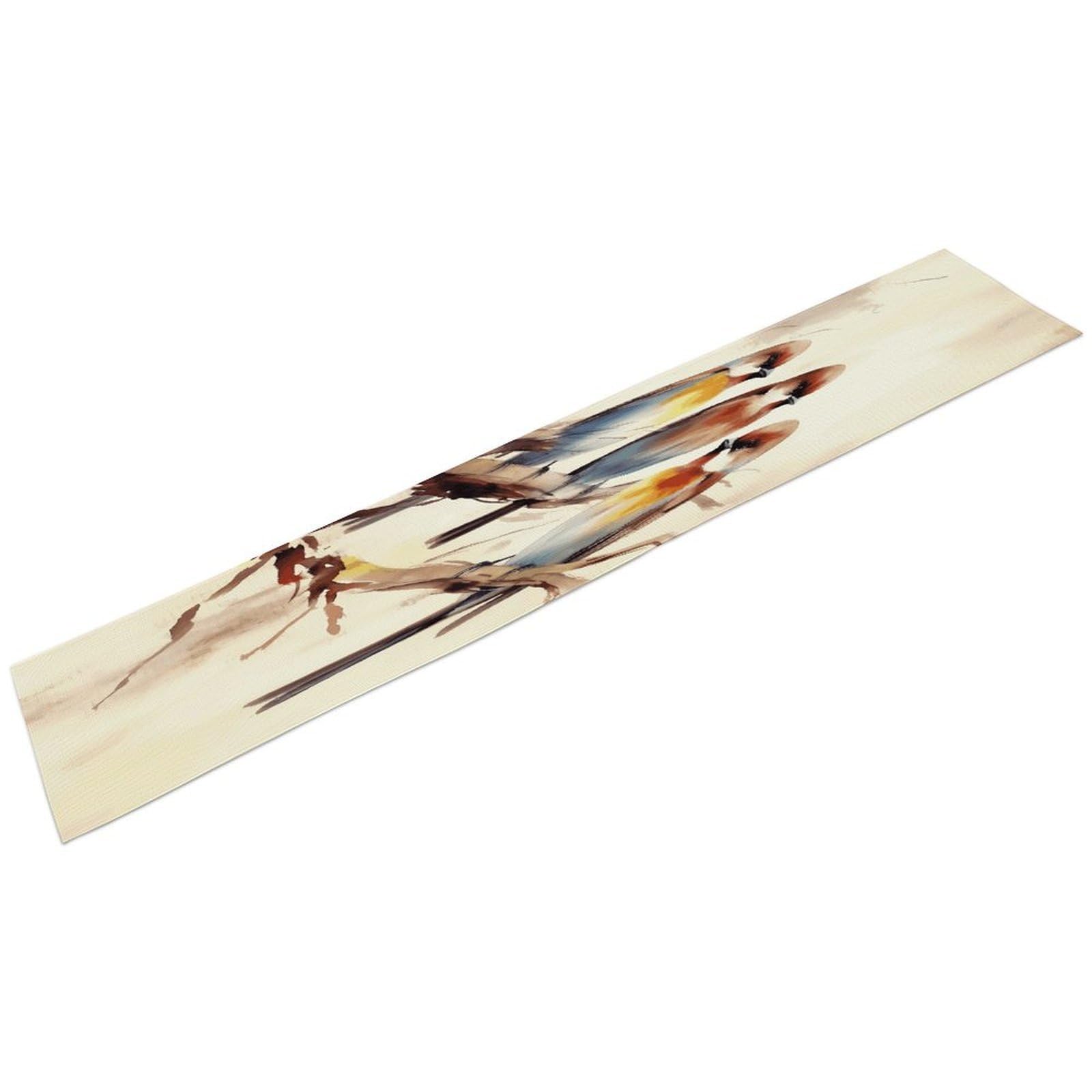 Birds Resting on Tree Branch Table Runner 13" X 72" Exquisite Linen Table Runner Wrinkle Resistant Farmhouse Rustic Table Runners Seasonal Table Decoration for Kitchen Dining Home Party
