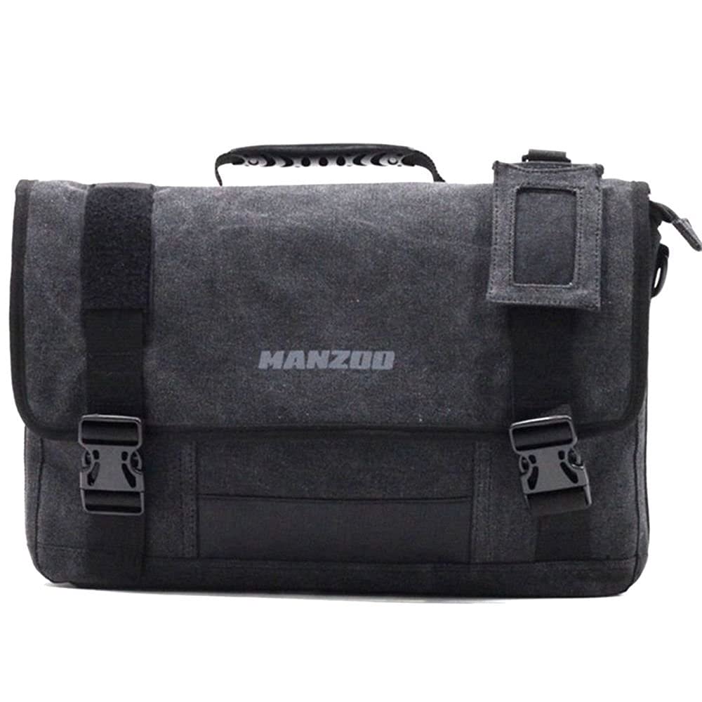 17.2-Inch Men's Shoulder Bag, Vintage Military Men Canvas Messenger Bag