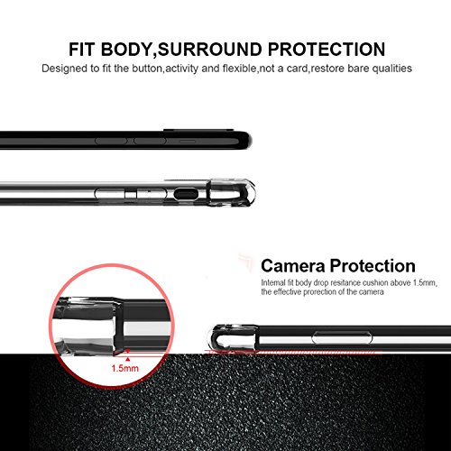 Image of Dashmesh Shopping Shock Proof Protective Anti Shock, Soft Transparent Back Case Cover for Apple iPhone X [Bumper Corners with Air Cushion Technology]