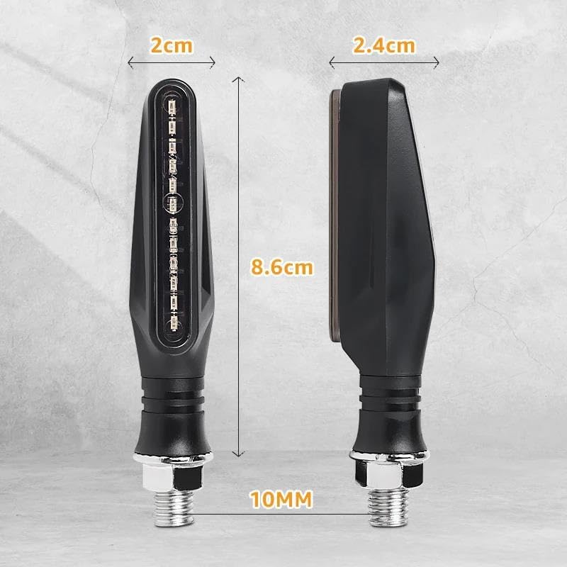 Intermitentes para Benelli TNT600 TNT300 TNT 600 300 TRK 502X 502 Indicador De Flujo De Agua Motocicleta Luz Intermitente LED Ámbar Intermitente Lámpara señal(2pcs Yellow)